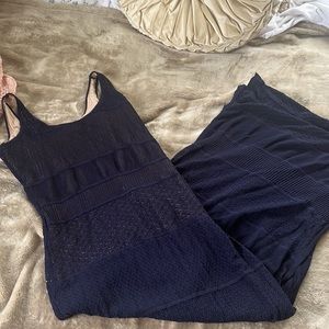 Venus cocktail Navy crochet lined dress size L